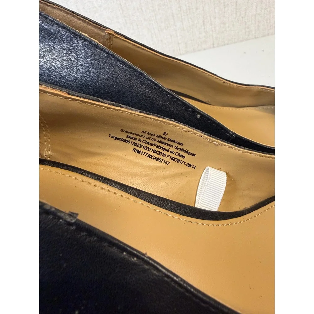 Merona Black Classic Pointed‎ Toe Kitten Heel Pumps – Size 8.5 capsule timeless